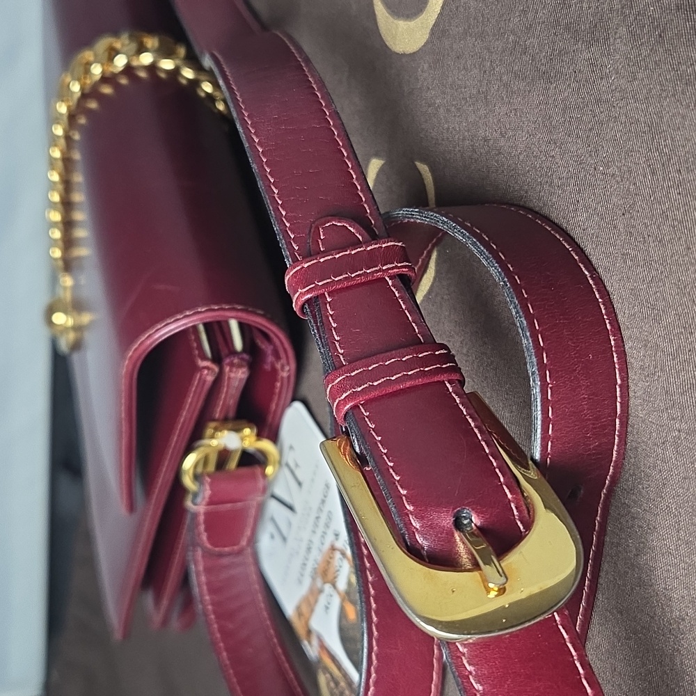 Gucci Boutique 1970s RARE  Bordeaux Leather 2way Bag Very limited Production - Picture 16 of 17